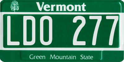 VT license plate LDO277