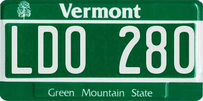 VT license plate LDO280