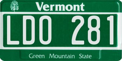 VT license plate LDO281