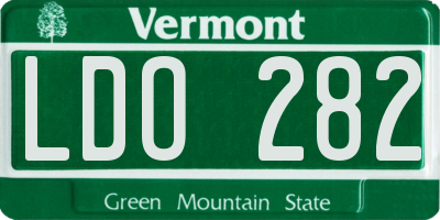 VT license plate LDO282