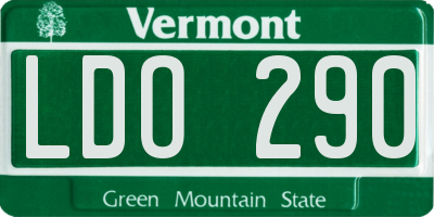 VT license plate LDO290
