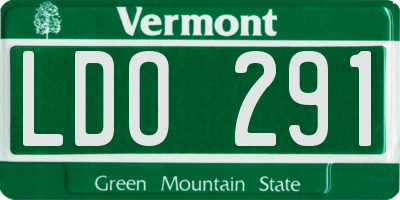 VT license plate LDO291