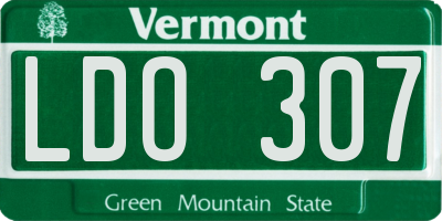 VT license plate LDO307