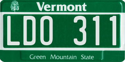 VT license plate LDO311