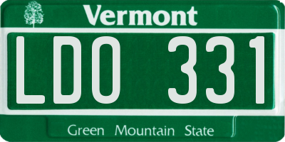 VT license plate LDO331
