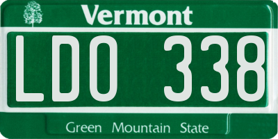 VT license plate LDO338