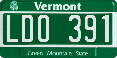 VT license plate LDO391