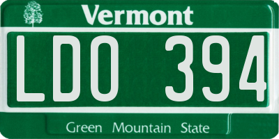 VT license plate LDO394