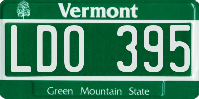 VT license plate LDO395