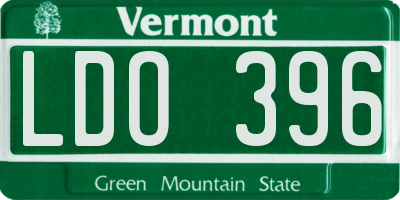 VT license plate LDO396