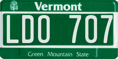 VT license plate LDO707