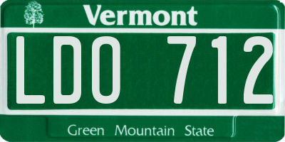 VT license plate LDO712