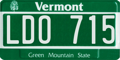VT license plate LDO715