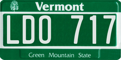 VT license plate LDO717
