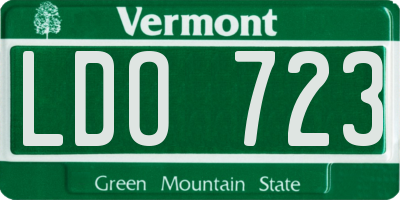 VT license plate LDO723