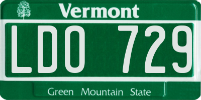 VT license plate LDO729