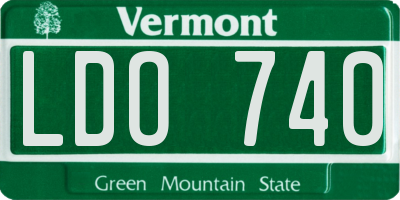 VT license plate LDO740