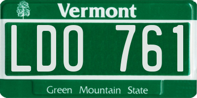 VT license plate LDO761