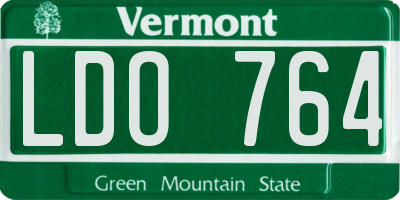VT license plate LDO764