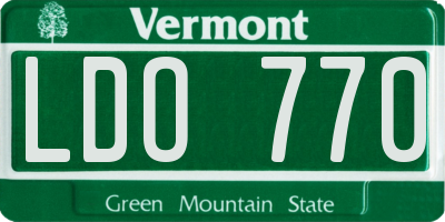 VT license plate LDO770