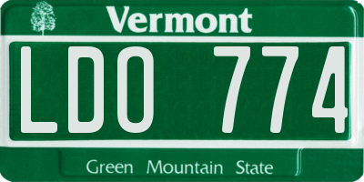 VT license plate LDO774