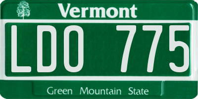 VT license plate LDO775