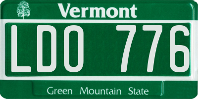 VT license plate LDO776