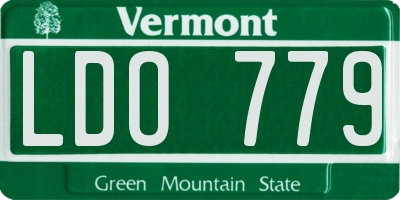 VT license plate LDO779