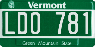 VT license plate LDO781