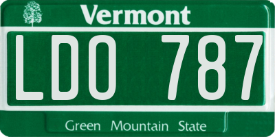 VT license plate LDO787