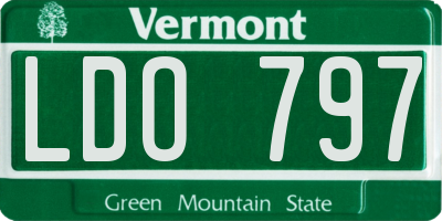 VT license plate LDO797