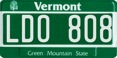 VT license plate LDO808