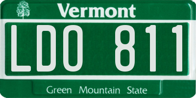 VT license plate LDO811