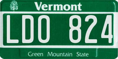 VT license plate LDO824
