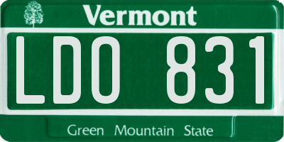 VT license plate LDO831