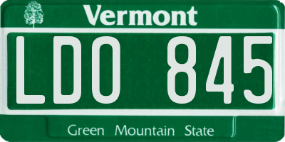 VT license plate LDO845