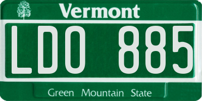 VT license plate LDO885