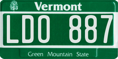 VT license plate LDO887