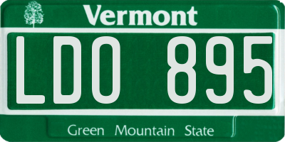 VT license plate LDO895