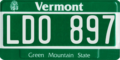 VT license plate LDO897