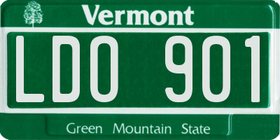 VT license plate LDO901
