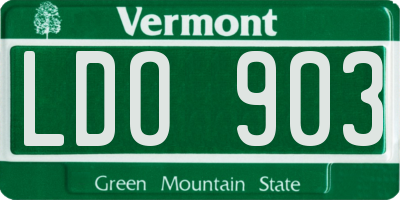VT license plate LDO903