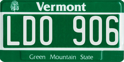 VT license plate LDO906