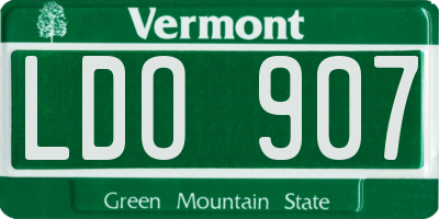 VT license plate LDO907