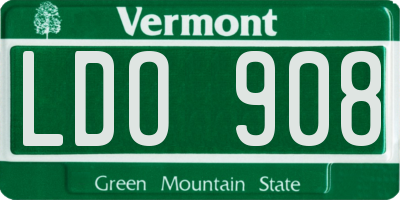 VT license plate LDO908