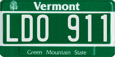 VT license plate LDO911