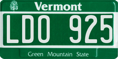 VT license plate LDO925