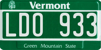 VT license plate LDO933