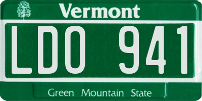 VT license plate LDO941