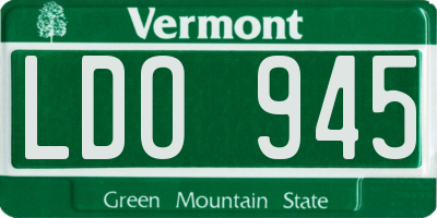 VT license plate LDO945